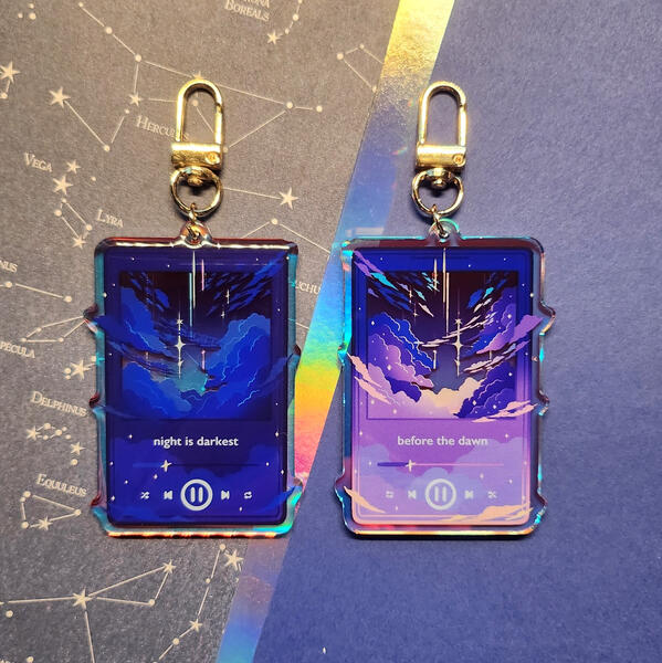 Night is Darkest / Before the Dawn Rainbow Charm