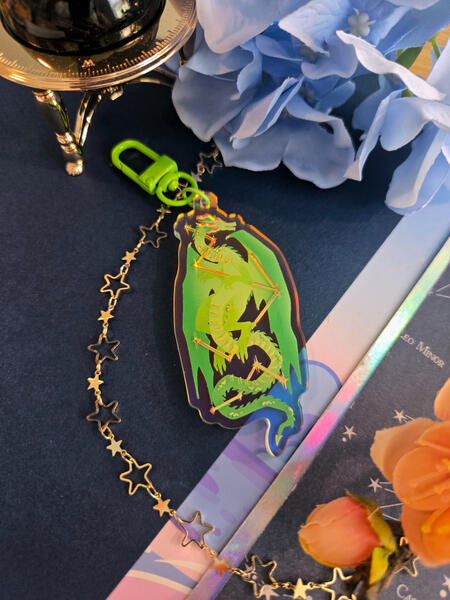 Green Dragon Foil Charm