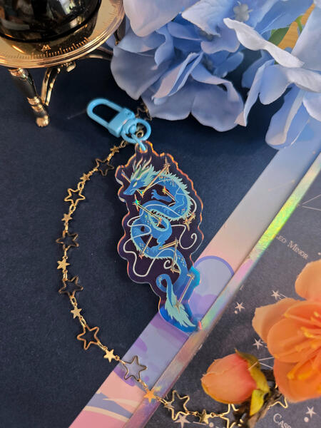 Blue Dragon Foil Charm