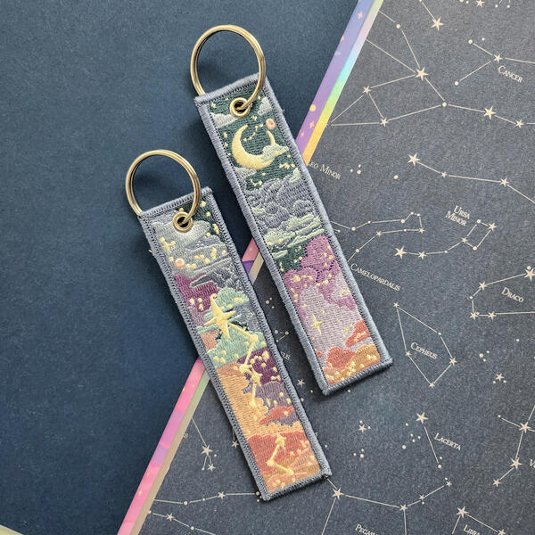Sunset Embroidered Charm
